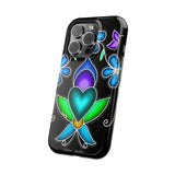 Floral Heart Magnetic Tough Case - Vibrant Design for Protection & Style