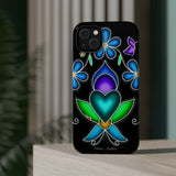 Floral Heart Magnetic Tough Case - Vibrant Design for Protection & Style