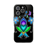 Floral Heart Magnetic Tough Case - Vibrant Design for Protection & Style