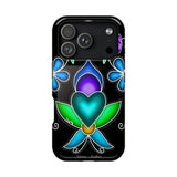 Floral Heart Magnetic Tough Case - Vibrant Design for Protection & Style