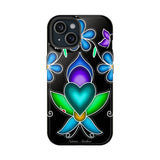 Floral Heart Magnetic Tough Case - Vibrant Design for Protection & Style