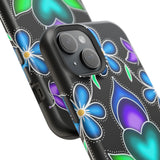 Floral Heart Magnetic Tough Case - Vibrant Design for Protection & Style