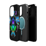 Floral Heart Magnetic Tough Case - Vibrant Design for Protection & Style