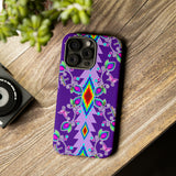 Purple Floral iPhone Case (15 and 14 models)