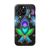 Floral Heart Magnetic Tough Case - Vibrant Design for Protection & Style