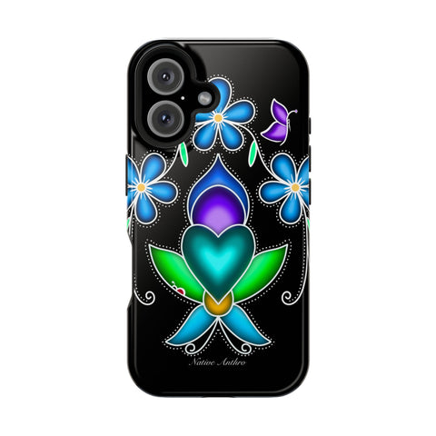 Floral Heart Magnetic Tough Case - Vibrant Design for Protection & Style