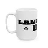 Ceramic Mug — 'Land Back' Bold Retro Typography Coffee Cup (11oz, 15oz)