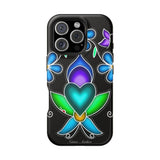 Floral Heart Magnetic Tough Case - Vibrant Design for Protection & Style