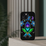 Floral Heart Magnetic Tough Case - Vibrant Design for Protection & Style