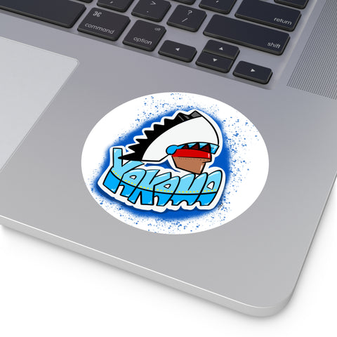 Yakama Graffiti Round Vinyl Stickers