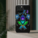 Floral Heart Magnetic Tough Case - Vibrant Design for Protection & Style