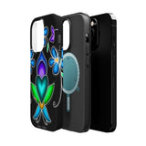 Floral Heart Magnetic Tough Case - Vibrant Design for Protection & Style