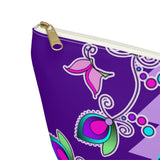 Purple Floral Accessory Bag