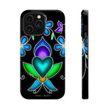 Floral Heart Magnetic Tough Case - Vibrant Design for Protection & Style