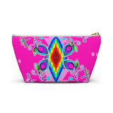 Pink Floral Accessory Bag