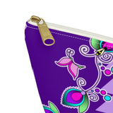 Purple Floral Accessory Bag