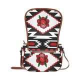 Red Rose Saddle Bag Saddle Bag/Large (Model 1649)