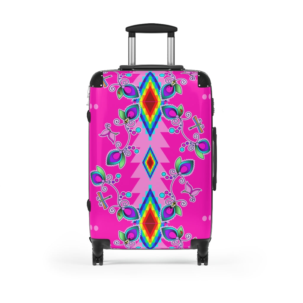 pink hard case suitcase