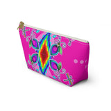 Pink Floral Accessory Bag